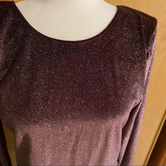 2/$30 ☀️ Victoria’s Secret • Purple Glitter Lowback Longsleeve Bodysuit - Picture 3 of 8
